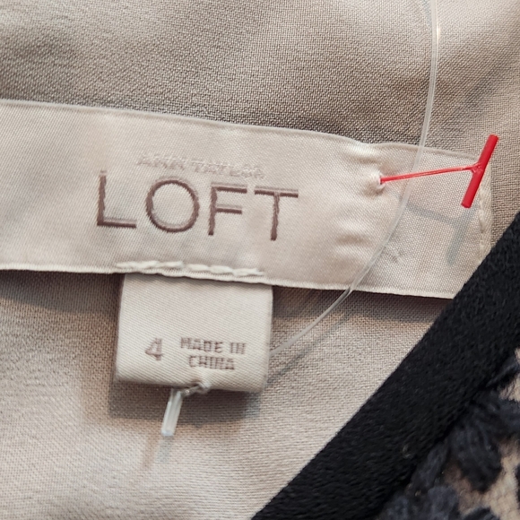 Loft Sleeveless Floral Lace Knee Length  Shift Tunic Sress Stretch 4 - Picture 6 of 7